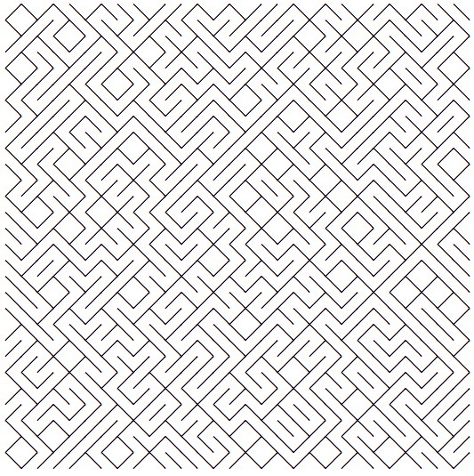 A maze of ╱ and ╲ characters